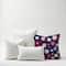 18" Patriotic Flower Doodle Indoor Outdoor Pillow